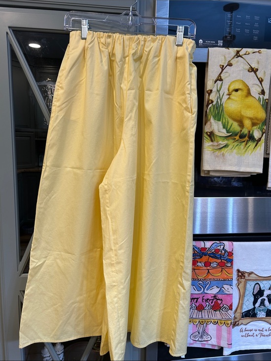 Zara Pants - Zara Light Yellow Wide-Leg Casual Pants XS